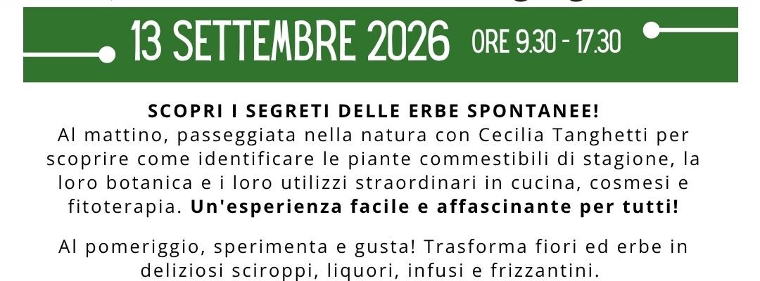 Esplorazioni botaniche: passeggiata e corso di cucina con le erbe