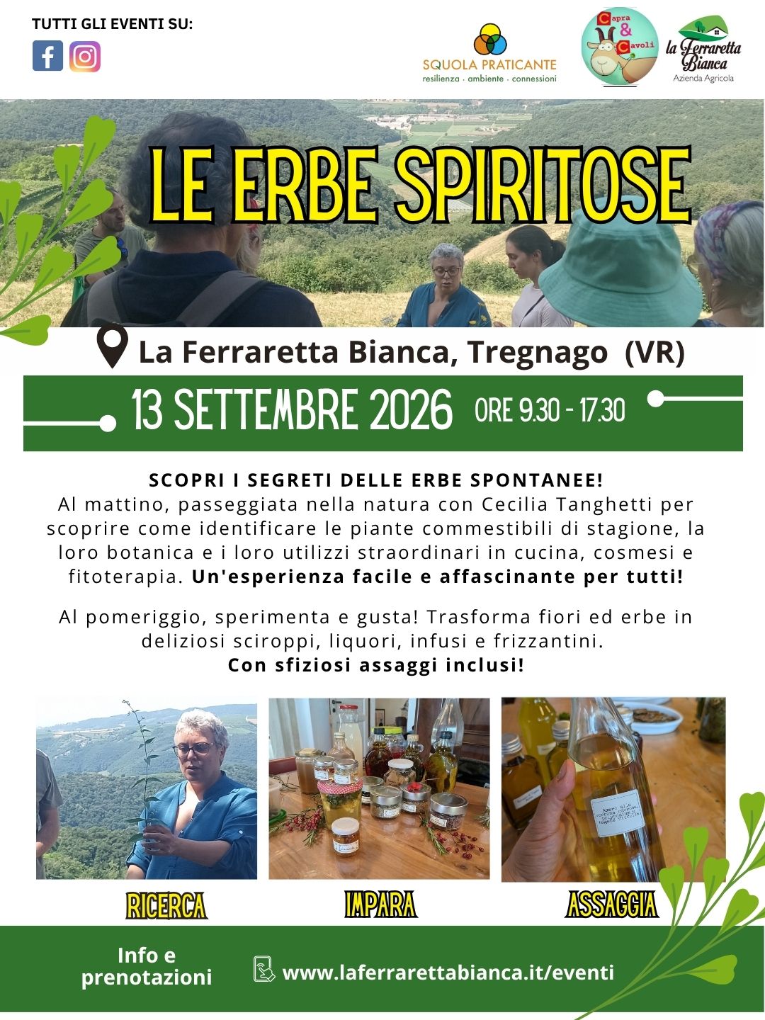 Esplorazioni botaniche: passeggiata e corso di cucina con le erbe